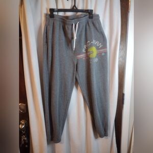 PacMan Video Game Gray Sweatpants XL